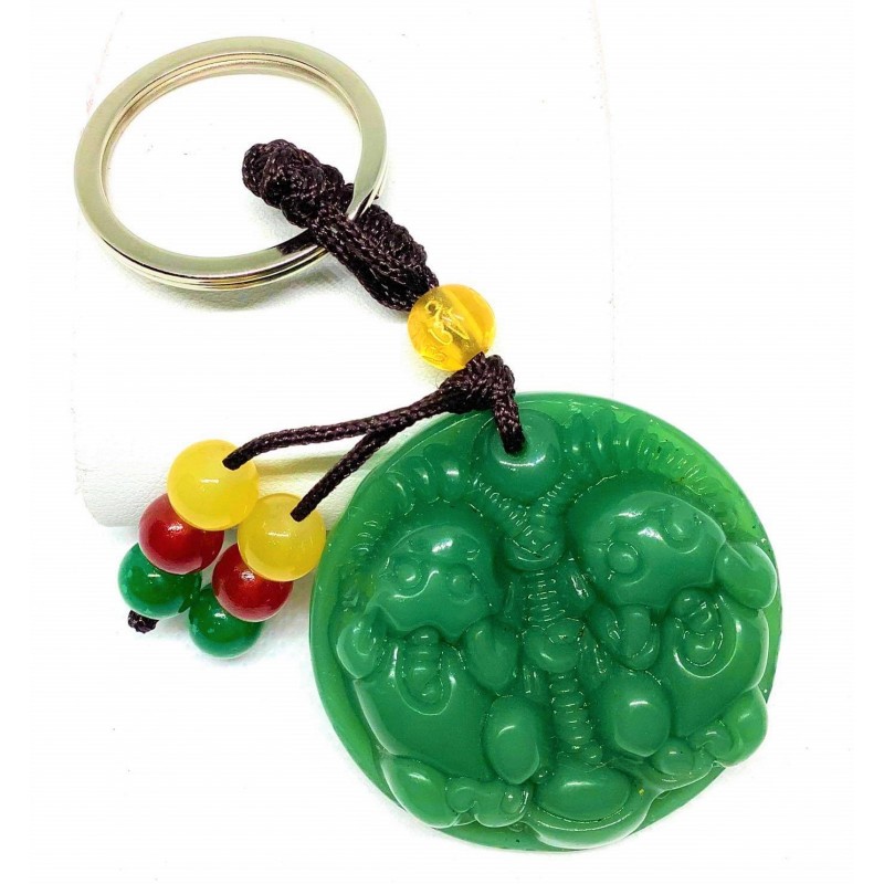 Feng Shui Lucky Charm - Jade Pi Yao Key Chain